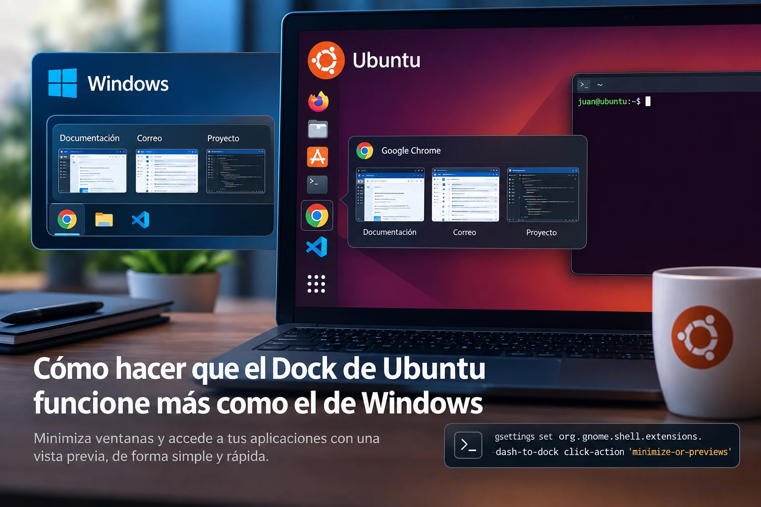 Cómo hacer que el Dock de Ubuntu funcione más como el de Windows